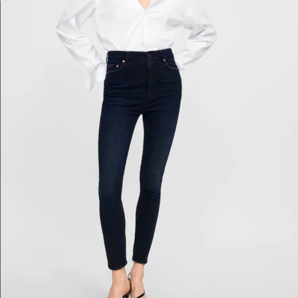 ZARA ZW The Skinny Jean in Blue/Black 8 - Picture 1 of 6